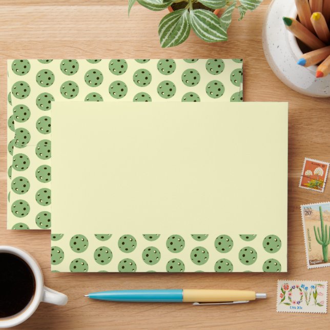 Last Swing Before the Ring Sage & Cream Pickleball Envelope (Desk)