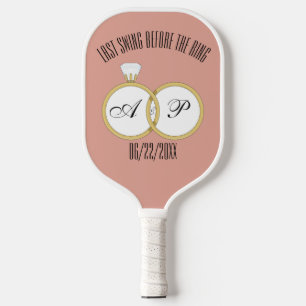 Last Swing Before the Ring Wedding Party Groom Tux Pickleball Paddle