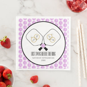 Last Swing Before the Ring Wedding Pickleball  Napkin