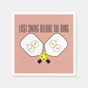 Last Swing Before the Ring Wedding Pickleball Napkin