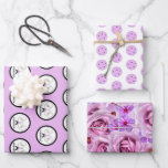 Last Swing Before the Ring Wedding Pickleball  Wrapping Paper Sheet<br><div class="desc">Lavender Pickleball bridal shower, engagement, bachelorette party or pickleball activity over the wedding weekend gift wrap wrapping paper to personalize. Intertwined engagement and wedding ring with initials in the centre to customize with the wedding date and the words - last swing before the ring. Lavender Purple with white pickleball paddles....</div>