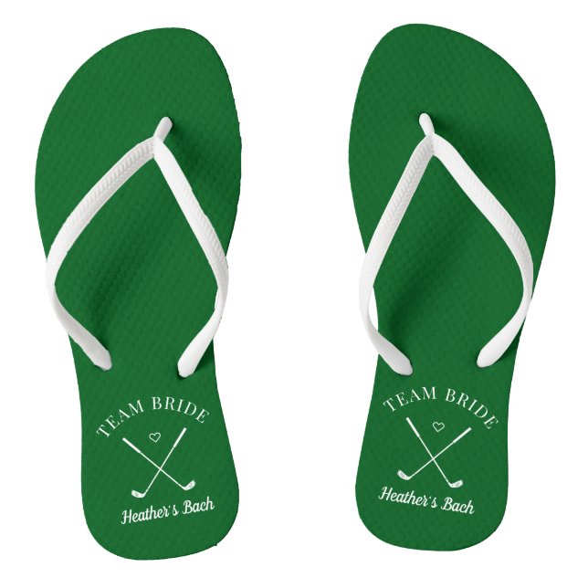 Last Swing Golf Bachelorette Flip Flops (Footbed)