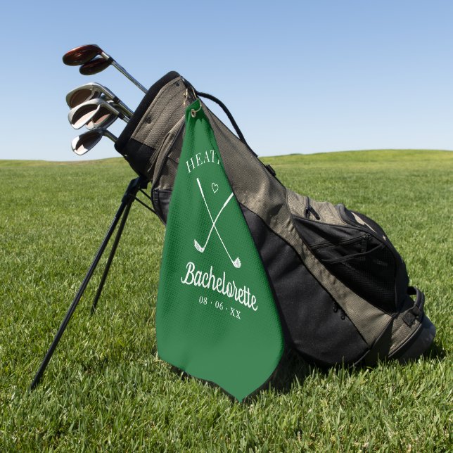 Last Swing Golf Bachelorette Golf Towel (Green)