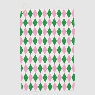 Last Swing Golf Bachelorette Pink Green Towel