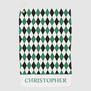 Last Swing Golf Country Club Bachelor Black Green Towel