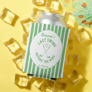 Last swing golf country club Bachelorette favor Can Cooler
