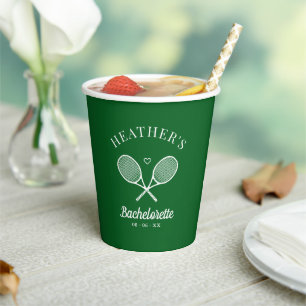 Last Swing Tennis Bachelorette Paper Cups