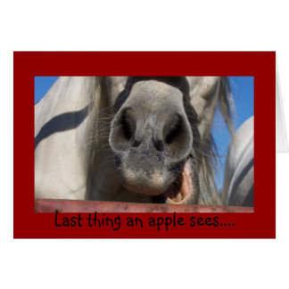 Last thing an apple sees.... Card