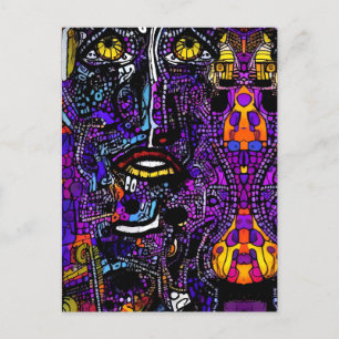 Last Thoughts at the Art Auction - Ken Gauge Art Postcard