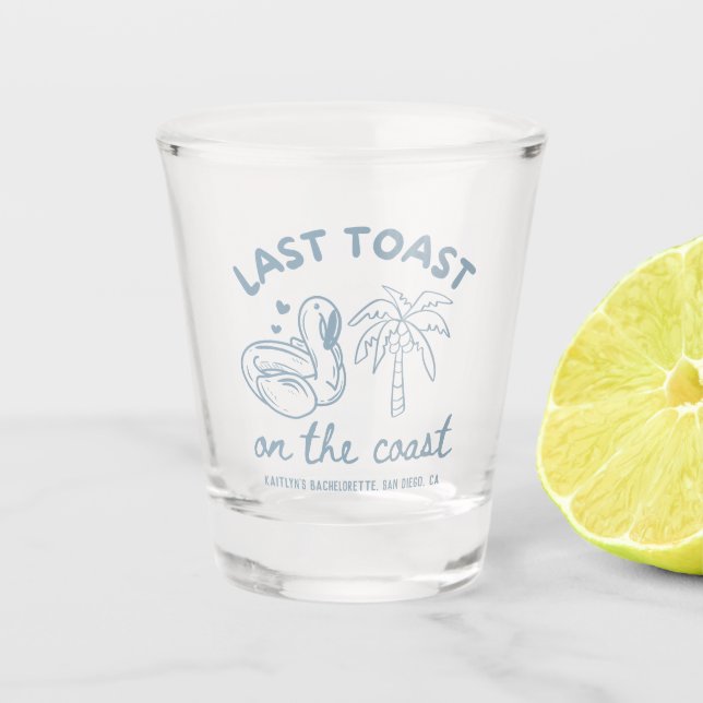 Last Toast Bachelorette Party Shot Glass Favour (Front)