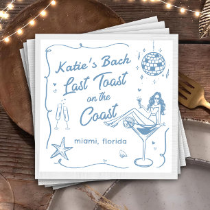 Last Toast Coast Beach Bachelorette Party Napkin