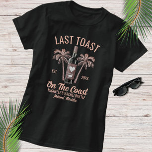 Last Toast Modern Beach Bach Party Bridesmaid T-Shirt