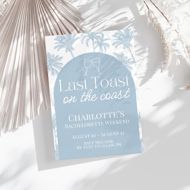 Last toast on the coast bachelorette invitation (Last toast on the coast invitation)