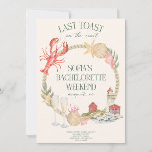 Last Toast on the Coast Bachelorette Invite