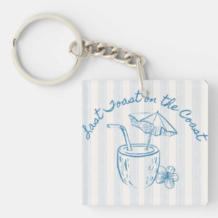 Last Toast on the Coast Bachelorette Party Design  Keychain