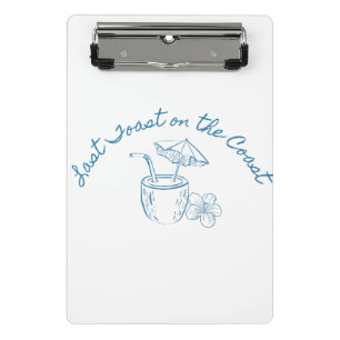 Last Toast on the Coast Bachelorette Party Design  Mini Clipboard