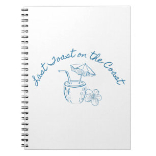 Last Toast on the Coast Bachelorette Party Design Notebook