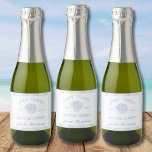 Last Toast On The Coast Bachelorette Party Favour Sparkling Wine Label<br><div class="desc">Last Toast On The Coast Bachelorette Party Favour Sparkling Wine Labels. Add a personal touch to your coastal bach party with these personalized bottle labels. Featuring a a chic light blue striped background and seashell,  this design brings a fresh beach vibe to your party.</div>