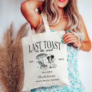 Last Toast on the Coast Bachelorette Party Tote Bag