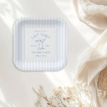 Last Toast on The Coast Bachelorette Weekend Paper Plate<br><div class="desc">This design features trendy bold text,  beachy coastal vibes with hand drawn cocktails.</div>