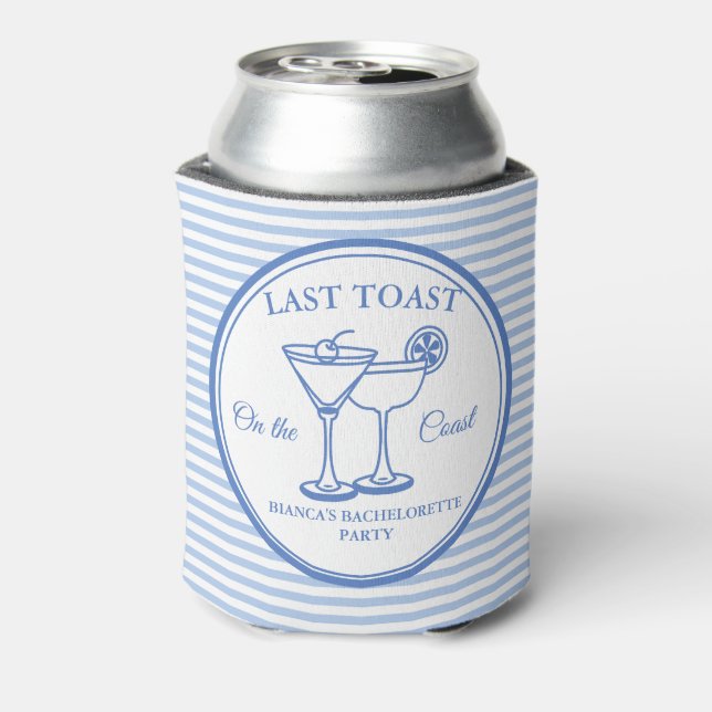 Last Toast on the Coast Bachelorette Weekend Party Can Cooler (Can Back)