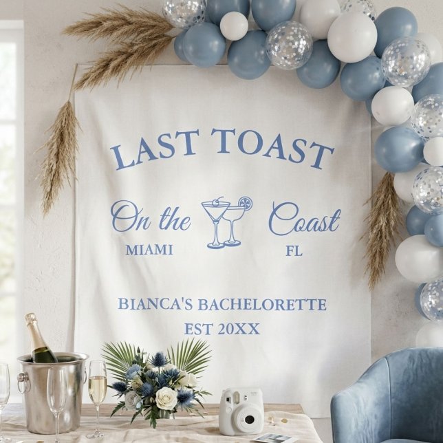 Last Toast on the coast Beach Bachelorette party  Tapestry (Creator Uploaded)