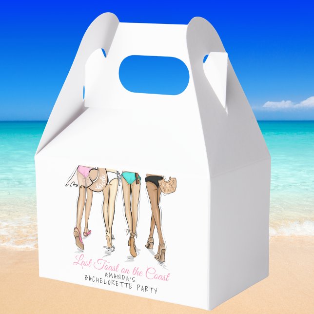 Last Toast on the Coast Beach Bikini Bachelorette Favor Box (Creator Uploaded)
