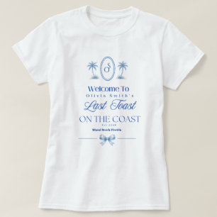 Last Toast on the Coast Beach Blue Bachelorette T-Shirt