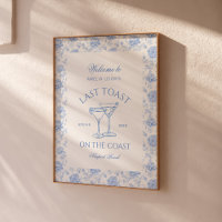 Last Toast on the Coast Beach Floral Bachelorette