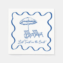 Last Toast on the Coast Cocktail Napkin