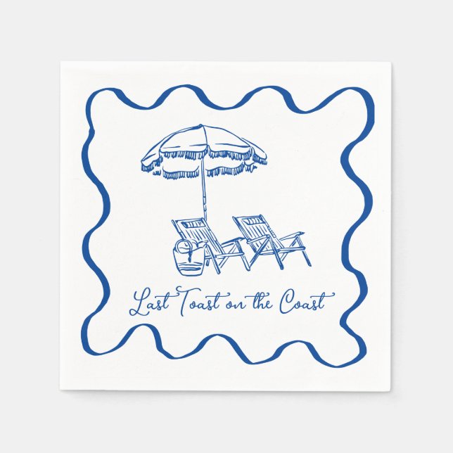 Last Toast on the Coast Cocktail Napkin (Front)