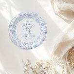Last Toast on The Coast Floral Bachelorette Paper Plate<br><div class="desc">This design features trendy bold text,  beachy coastal vibes with hand drawn cocktails.</div>