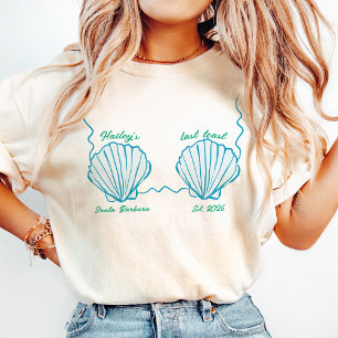 Last toast On The Coast Seashell Bra Bachelorette T-Shirt
