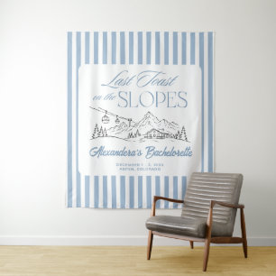 Last Toast on the Slopes Bachelorette Banner Tapestry