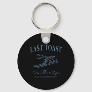 Last Toast On The Slopes Chelor Skiing Bridal Part Keychain