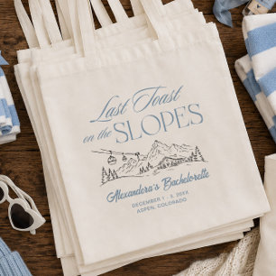 Last Toast on the Slopes Ski Bachelorette Party Tote Bag