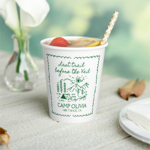 Last Trail Before The Veil Bachelorette Party Paper Cups