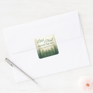 Last Trail Before The Veil Bachelorette Square Sticker