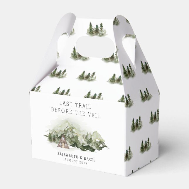 Last Trail Before The Veil Bachelorette Weekend Favor Box (Front Side)