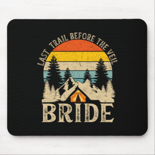 Last Trail Before The Veil Bride Retro Camp Bachel Mouse Pad