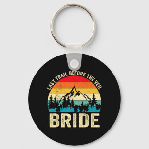 Last Trail Before The Veil Bride Retro Hiking Bach Keychain