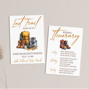 Last Trail, Hiking Bachelorette Weekend Party Invitation