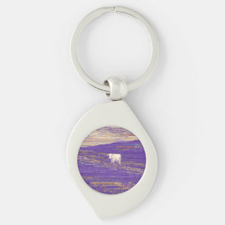 Last Transmission or Cow in a Field Keychain