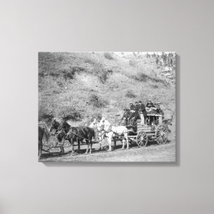 Last Trip of the "Deadwood Coach" Photograph Canvas Print