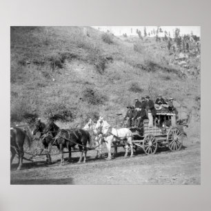Last Trip of the "Deadwood Coach" Photograph Poster