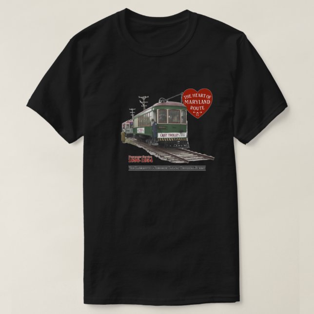 Last Trolley 70th Anniversary - Image on Front T-Shirt (Design Front)