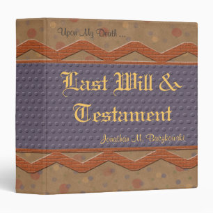 Last Will And Testament Avery Binder