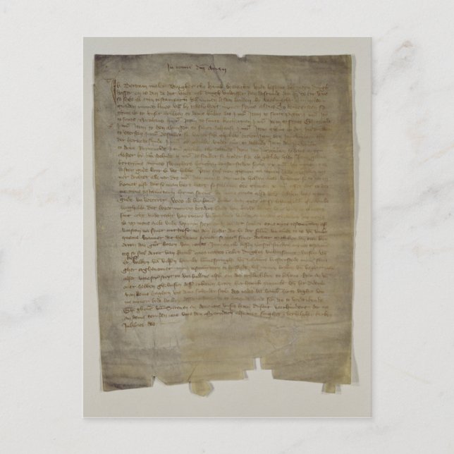 Last will and testament of the artist postcard (Front)