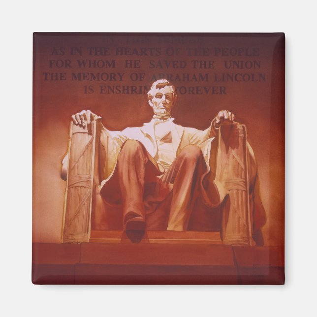 "Lasting Impression" Lincoln Memorial Art Magnet (Front)