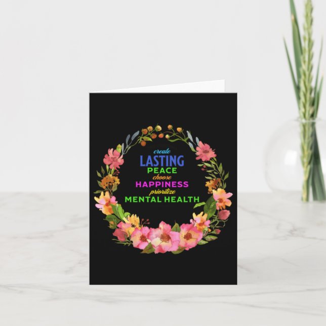 Lasting Peace Christmas Sticker  Card (Front)